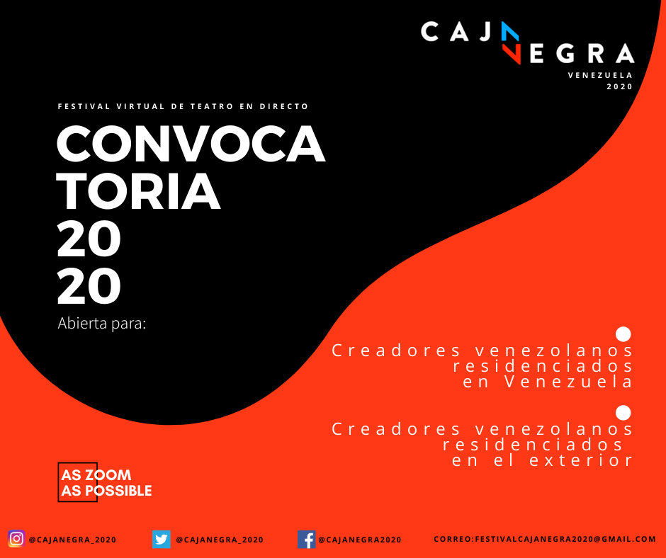 CajaNegra: Festival virtual de teatro en directo. Venezuela 2020