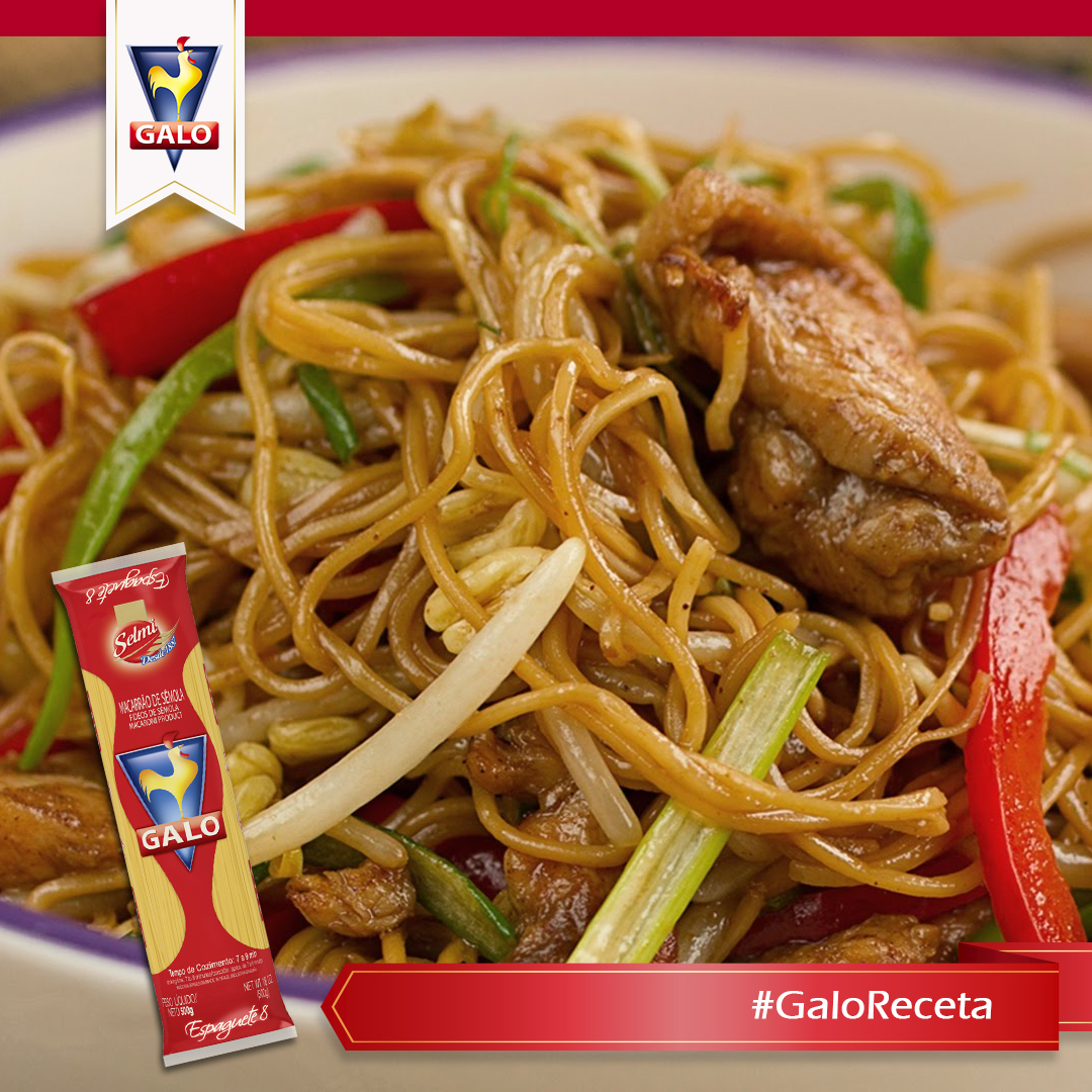Prepara un delicioso spaghetti Galo con pollo y soya