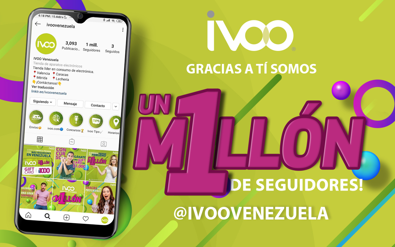 IVOO ALCANZA EL MILLÓN DE SEGUIDORES EN INSTAGRAM