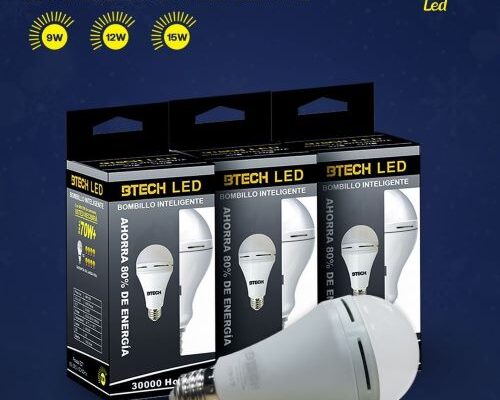 Bombillos LED recargable de BTECH.Eficiencia y seguridad ante las fallas eléctricas
