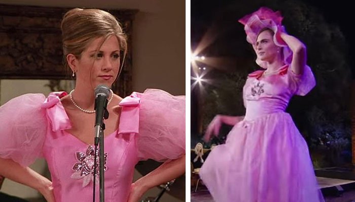 Cara Delevigne le da al poco popular vestido de Rachel un toque de alta costura en la reunión de ‘Friends’