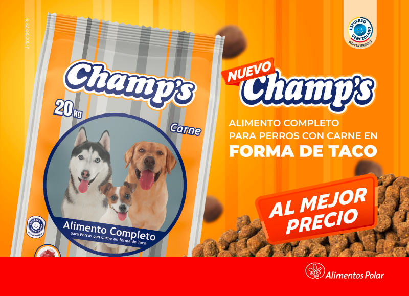 3 de 3 Alimentos Polar relanza Champ’s, un producto que se une al portafolio para mascotas