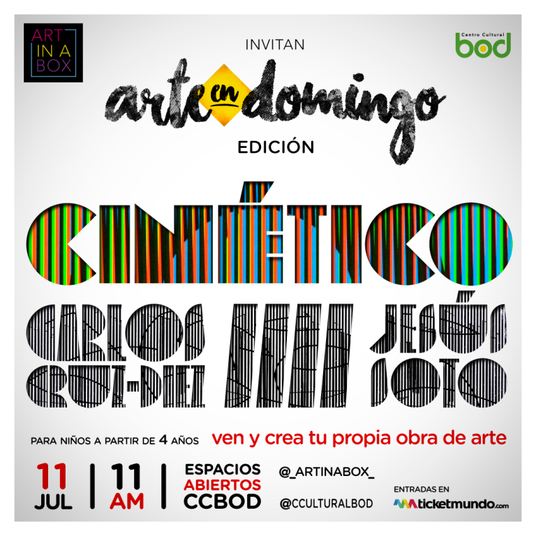 Centro Cultural BOD: Los niños aprenderán sobre Cinetismo en Arte en domingo de la mano espectacular de Art in a box / Domingo 11 de julio, 11:00 a.m