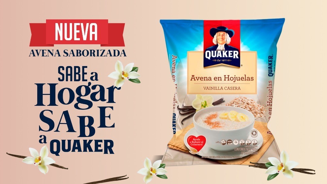 Quaker presenta al mercado venezolano la nueva avena en hojuelas sabor a Vainilla casera