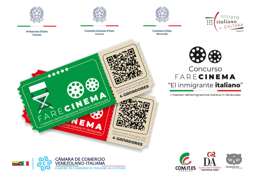Este 2021 regresa el concurso de cortometrajes “Fare Cinema – El inmigrante italiano”