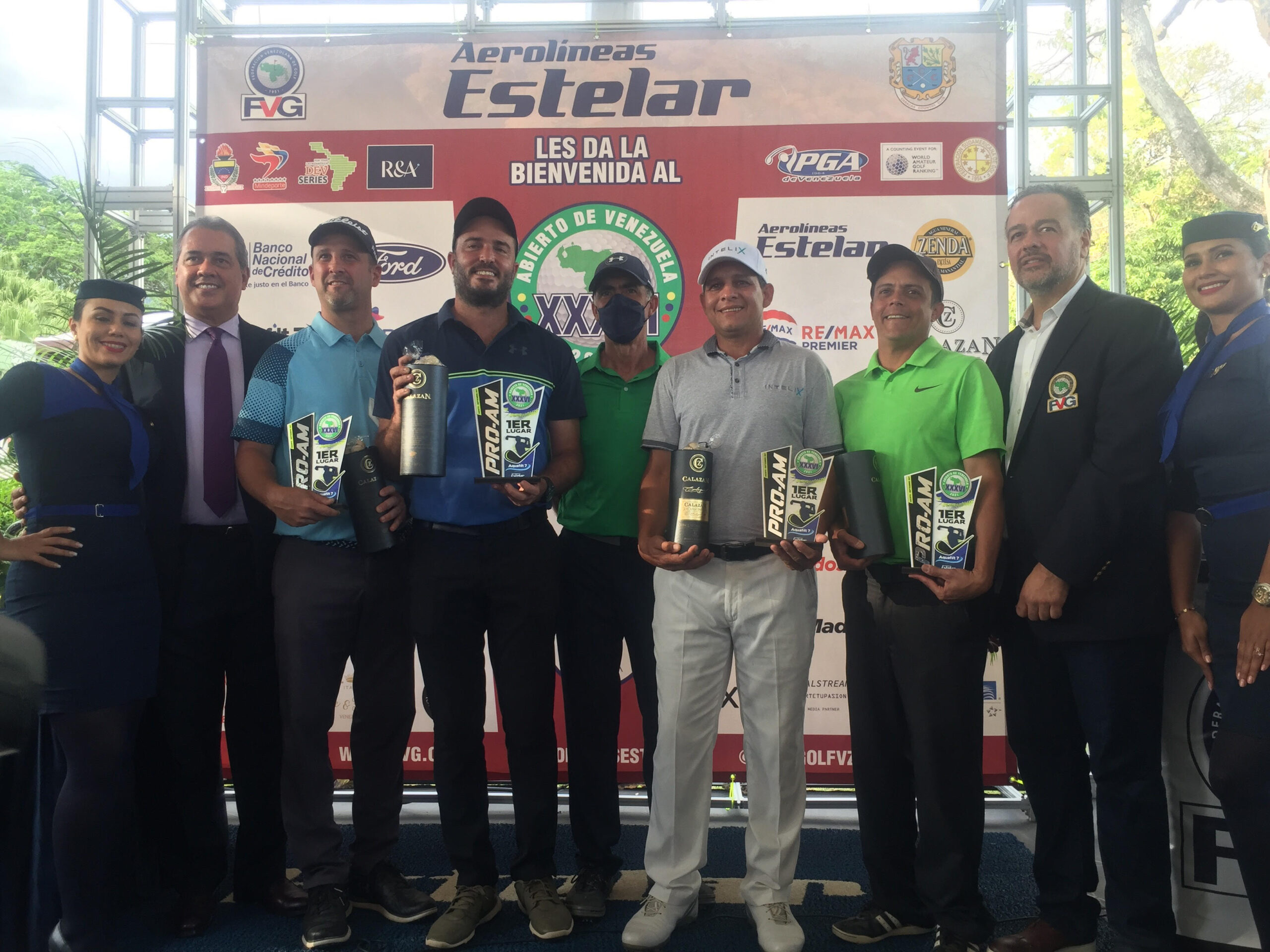 XXXVI Abierto de Venezuela de golf. Equipo de Richard Rojas  campeón del ProAm
