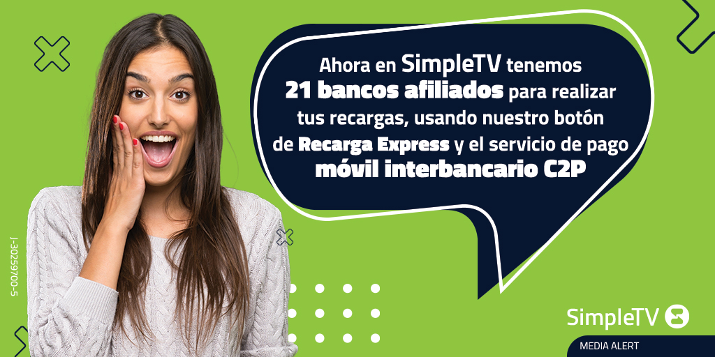 SIMPLETV OFRECE VARIEDAD EN CANALES DE PAGO