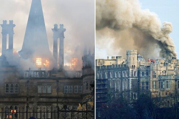 «The Crown»: nuevas fotos muestran un incendio devastador que arrasó el castillo de Windsor en 1992