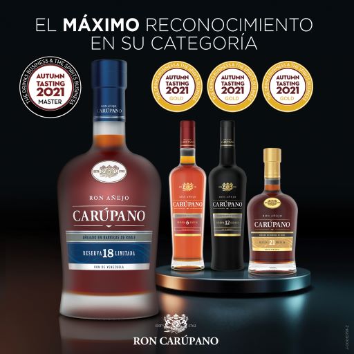 Ron Carúpano alcanza el máximo reconocimiento en su categoría durante la competencia de DB & SB Autumn Blind Tasting 2021