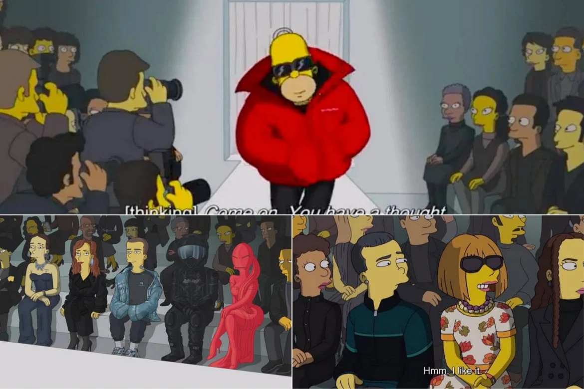 Kim Kardashian, Kanye West y Justin Bieber se convierten en dibujos animados para el desfile de modas de Balenciaga