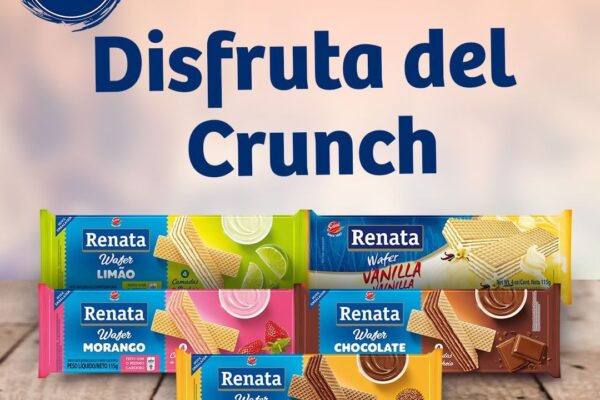 Disfruta del auténtico Crunch con las wafer de Renata  ¡Crujientes por fuera, cremosita por dentro!