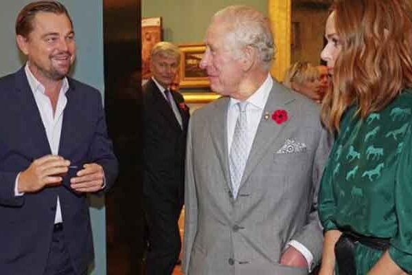 El príncipe Carlos se encuentra con Leonardo Dicaprio