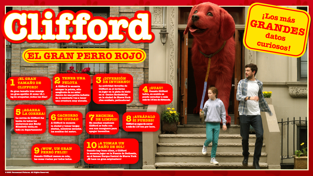 10 datos curiosos sobre Clifford, el gran perro rojo de Paramount Pictures