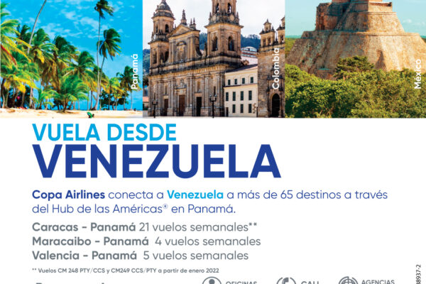 Copa Airlines anuncia nuevas frecuencias desde Maiquetía hacia Panamá