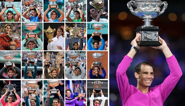 Nadal viene de dos sets abajo para hacer historia con su 21 Slam ganado