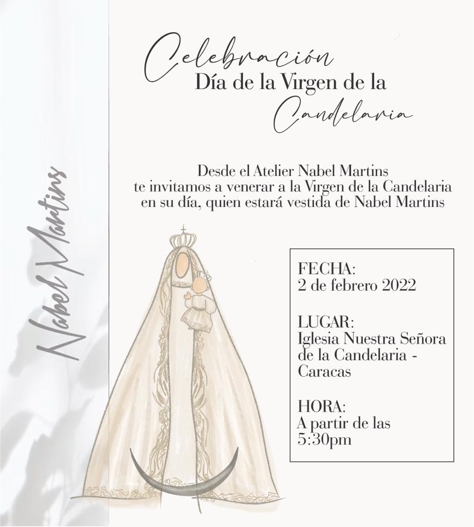 La reconocida diseñadora venezolana Nabel Martins viste a la Virgen de la Candelaria en sus 315 años de coronación