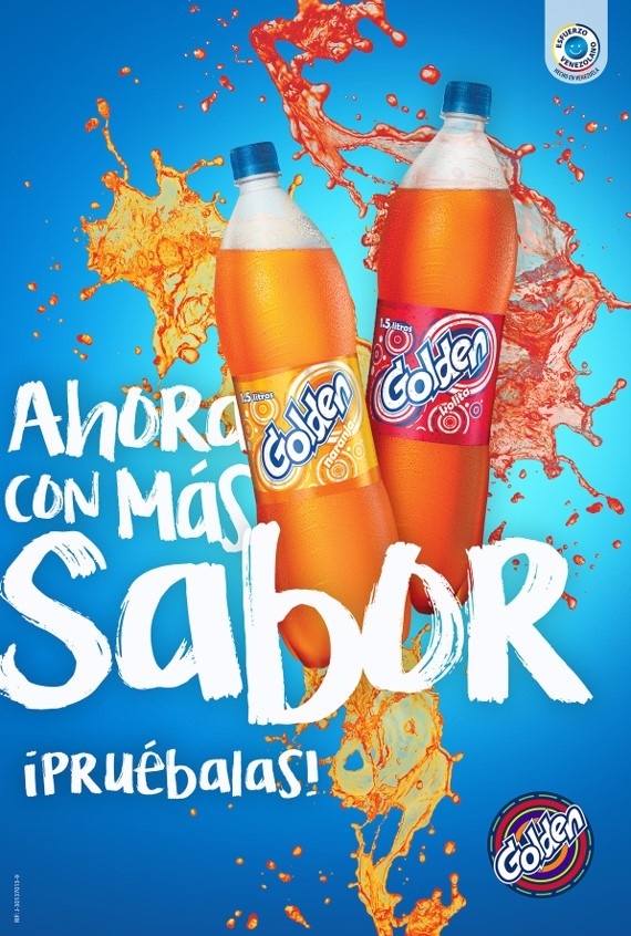 Golden estrena presentación de 1 litro para sus sabores Naranja y Kolita