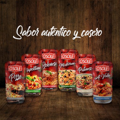 SALSAS PARA PASTAS O’SOLE, AUTÉNTICO SABOR CASERO