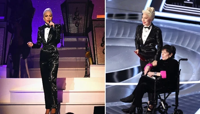 Óscar 2022: Lady Gaga sorprende al público con un esmoquin negro con lentejuelas