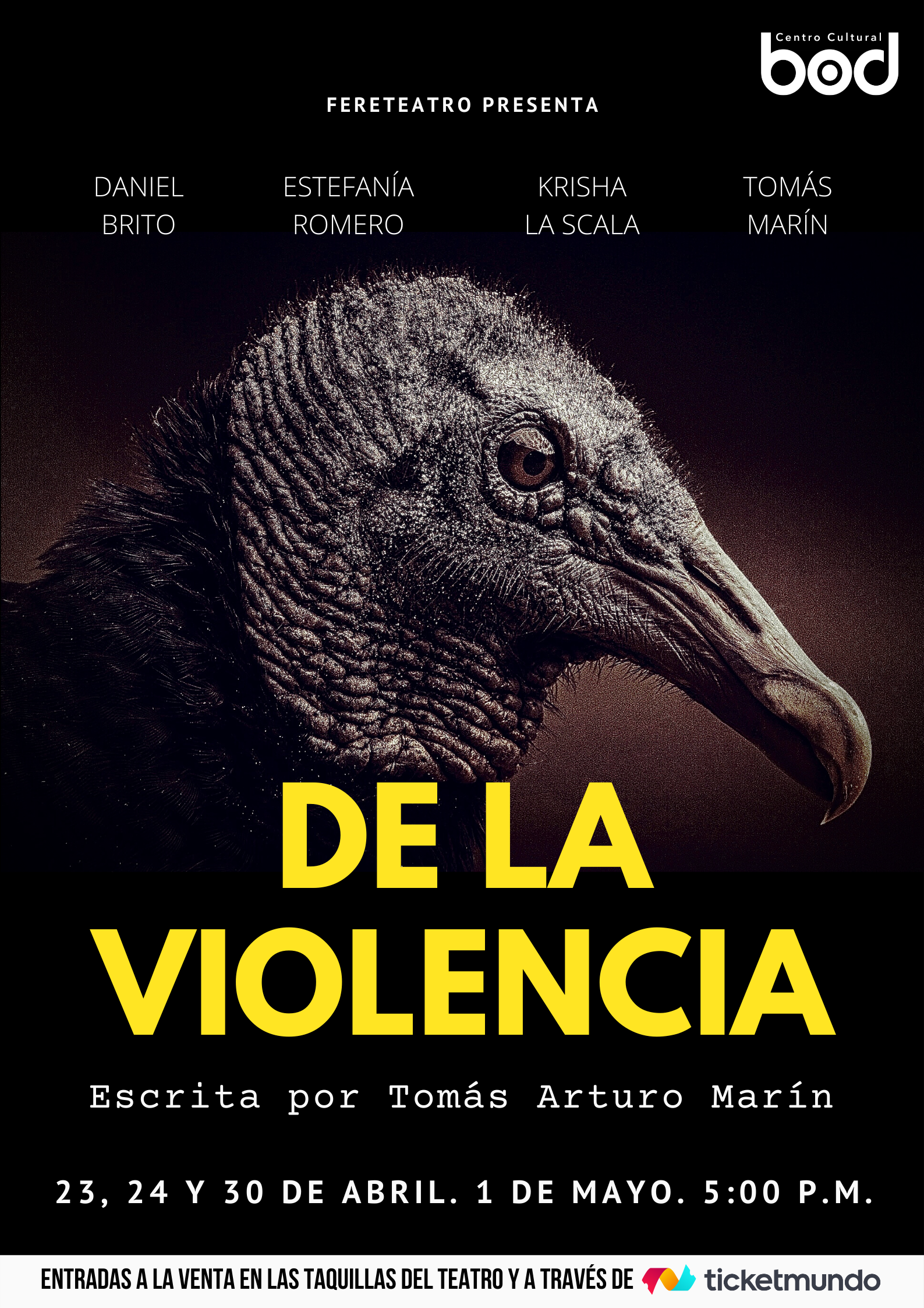 “De la violencia” toma por asalto al Centro Cultural B.O.D.