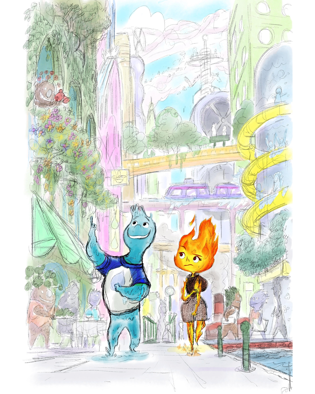 Revelan la primera imagen de ELEMENTAL  la nueva película de Disney y Pixar