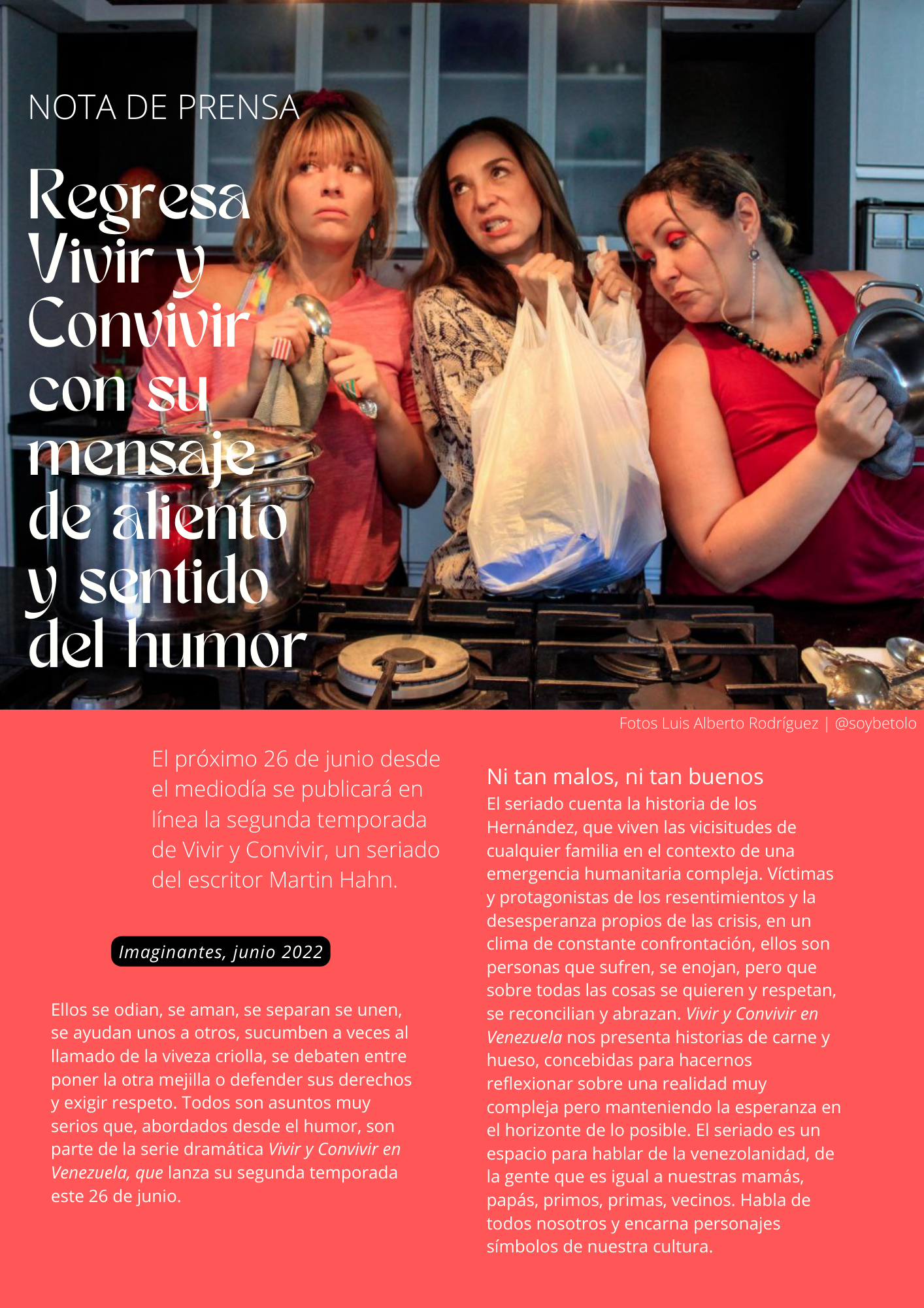 Regresa Vivir y Convivir con su mensaje de aliento y sentido del humor