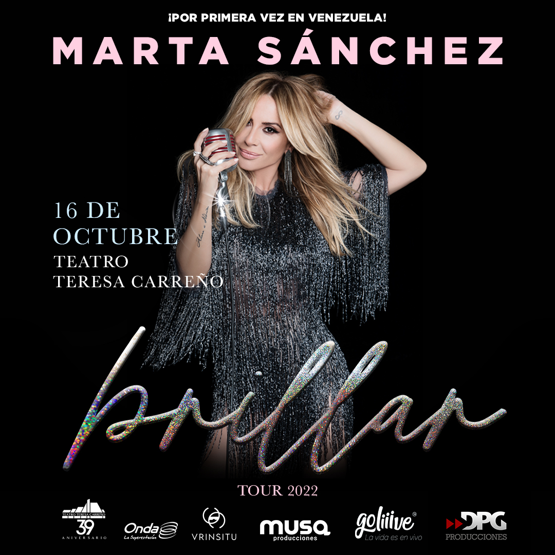 Marta Sánchez actuará por primera vez en Venezuela  con su Brillar tour