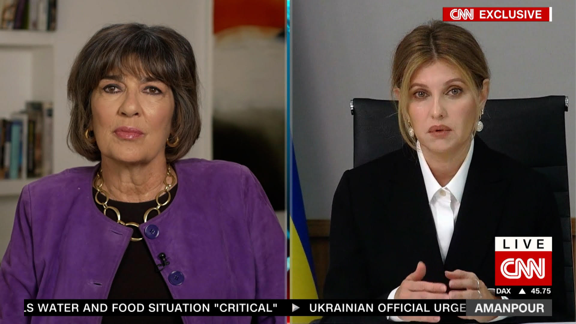 CHRISTIANE AMANPOUR ENTREVISTA A PRIMERA DAMA DE UCRANIA R