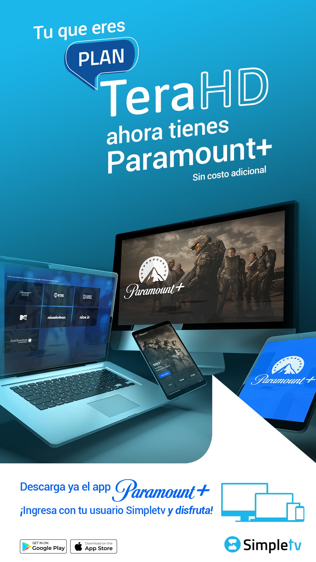 Simpletv lanza Paramount+ para sus suscriptores