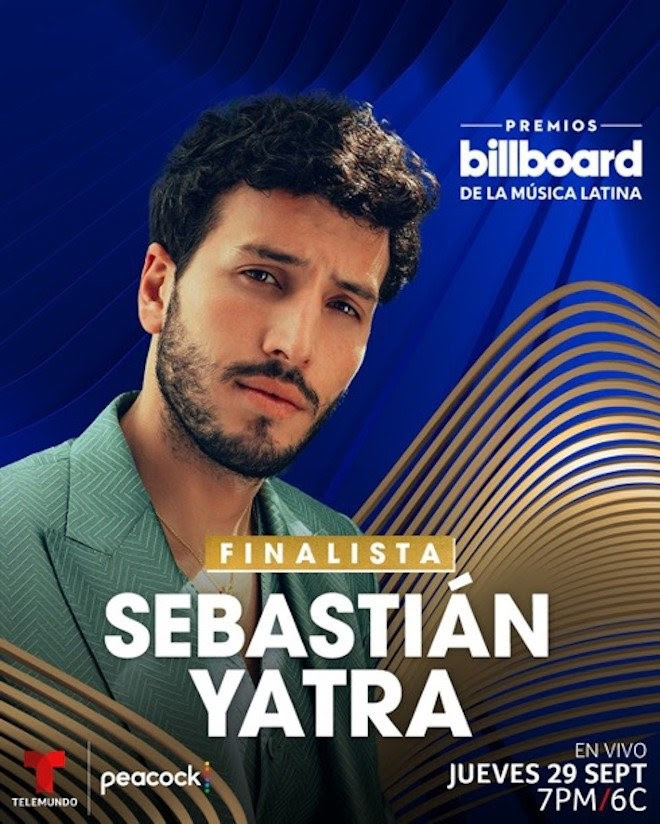 SEBASTIÁN YATRA LOGRA 4 NOMINACIONES A  LOS PREMIOS BILLBOARD DE LA MÚSICA LATINA