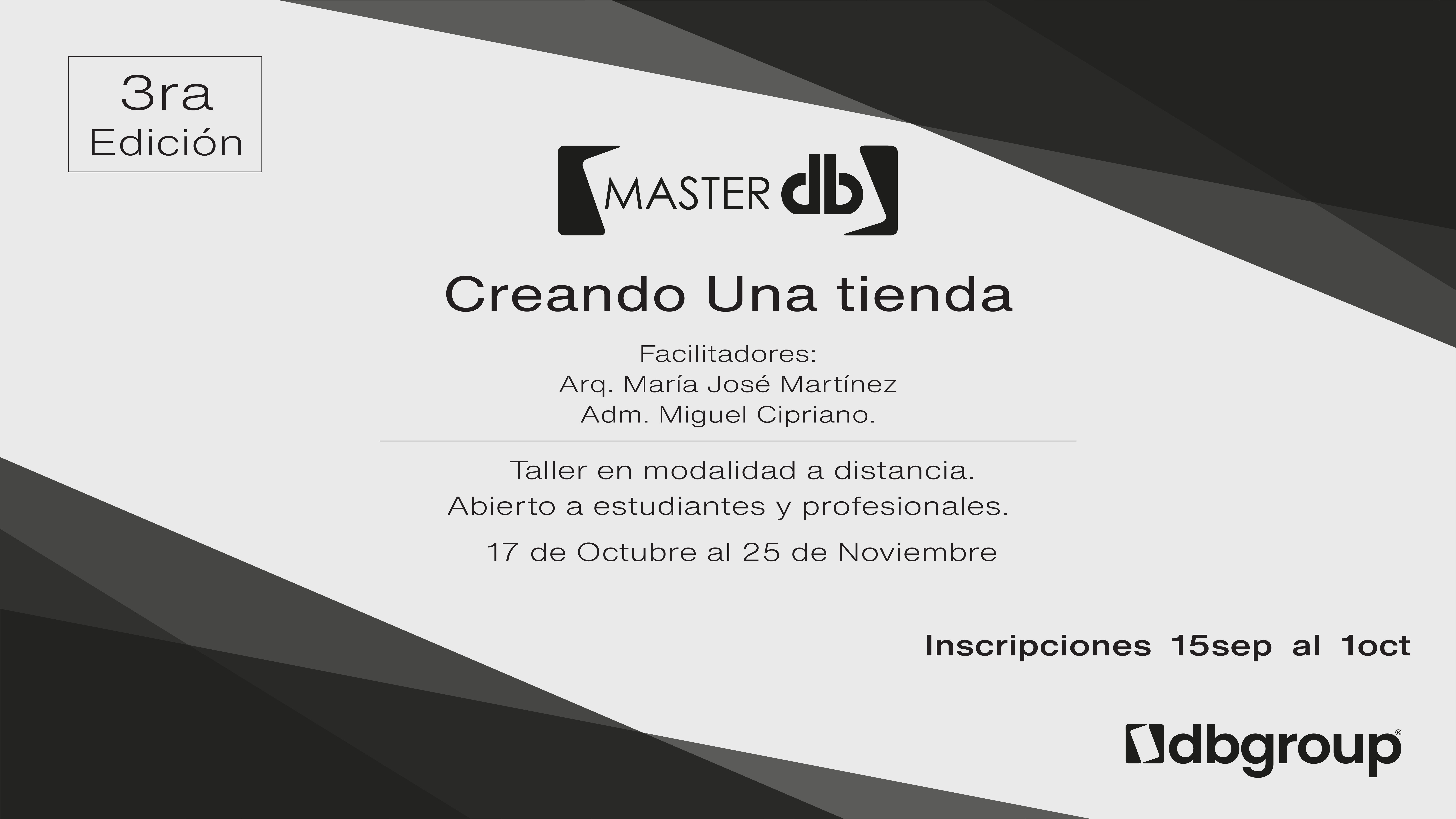 PRONTO NUEVA EDICIÓN DEL MASTER db «CREANDO UNA TIENDA»