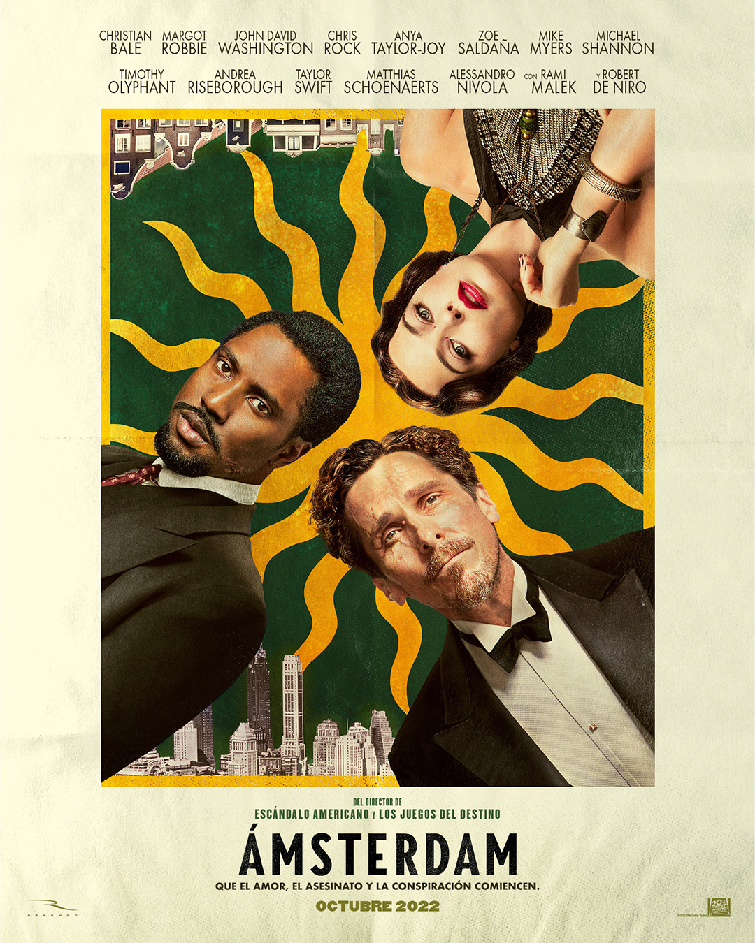 El 6 de Octubre llega AMSTERDAM con un elenco de súper lujo