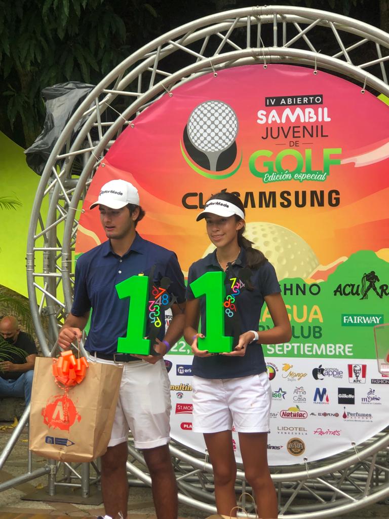 DIEGO NEIRA Y TATIANA RUESTA CAMPEONES EN IV ABIERTO  SAMBIL JUVENIL DE GOLF
