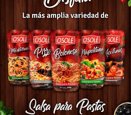 O’SOLE TE OFRECE LA MÁS AMPLIA VARIEDAD DE SALSAS PARA PASTAS