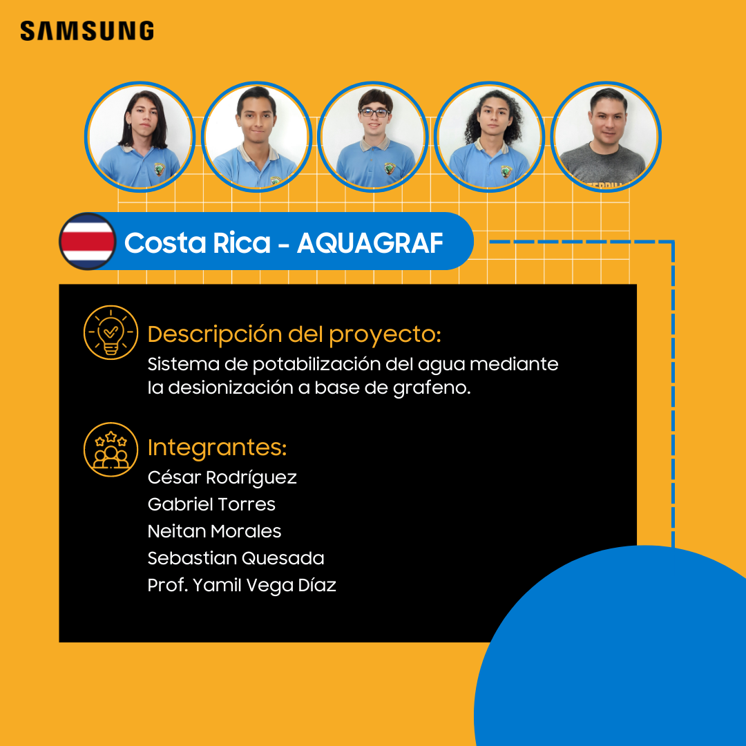 Costa Rica se tituló campeón regional del concurso  Solve for Tomorrow de Samsung