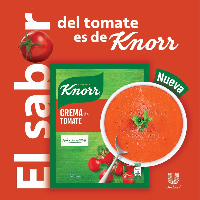 Knorr lanza su nueva crema sabor a tomate