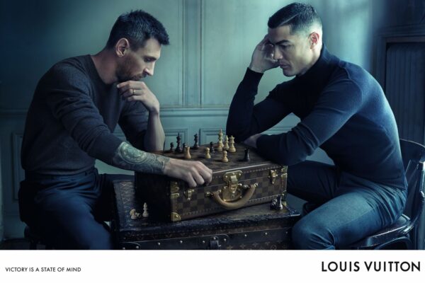 Nuevas estrellas de la campaña de la marca Louis Vuitton Lionel Messi y Cristiano Ronaldo.
