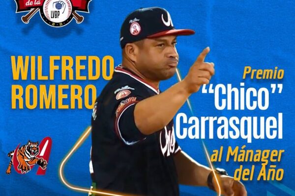 WILFREDO ROMERO HIZO HISTORIA AL REPETIR EL PREMIO “CHICO” CARRASQUEL