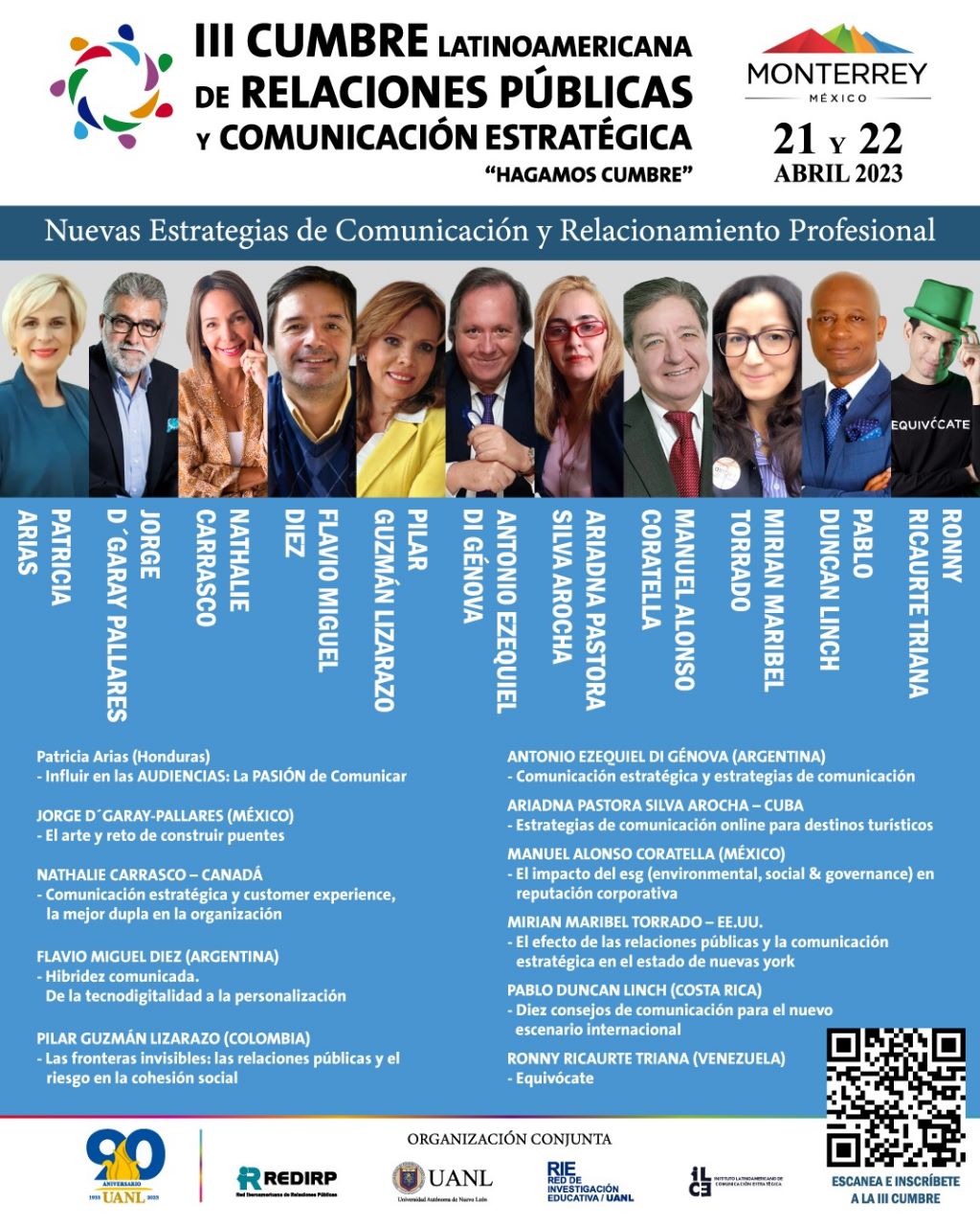 El 21 y 22 de abril en la ciudad de Monterrey, se realizará la III Cumbre Latinoamericana de Relaciones Públicas y Comunicación estratégica  “Hagamos Cumbre”