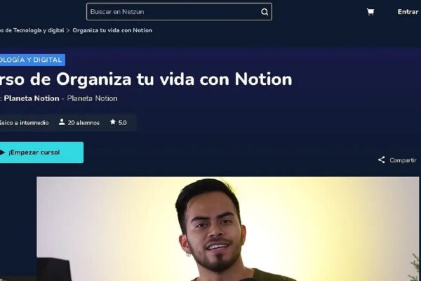 Se inicia el primer curso online Notion en Netzun, un aplicativo que está revolucionando la productividad del usuario