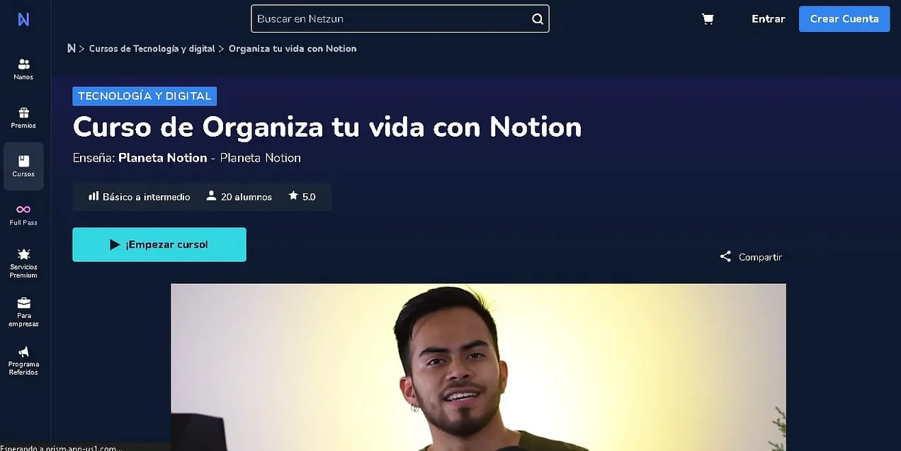Se inicia el primer curso online Notion en Netzun, un aplicativo que está revolucionando la productividad del usuario