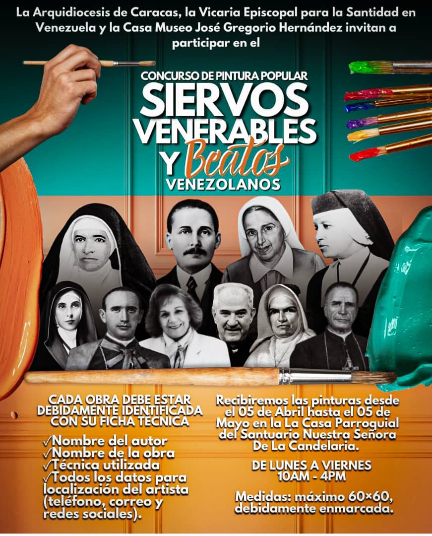 GRAN CONCURSO DE PINTURA CON SIERVOS, BEATOS Y VENERABLES CAMINO A LA SANTIDAD EN VENEZUELA