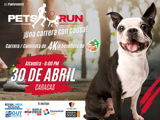 PetsRun pondrá a correr patitas y pies en Caracas por una buena causa