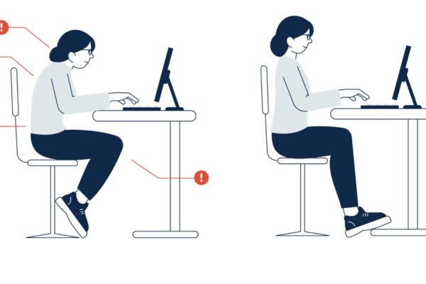 ¿Cuál es la mejor postura frente al computador?