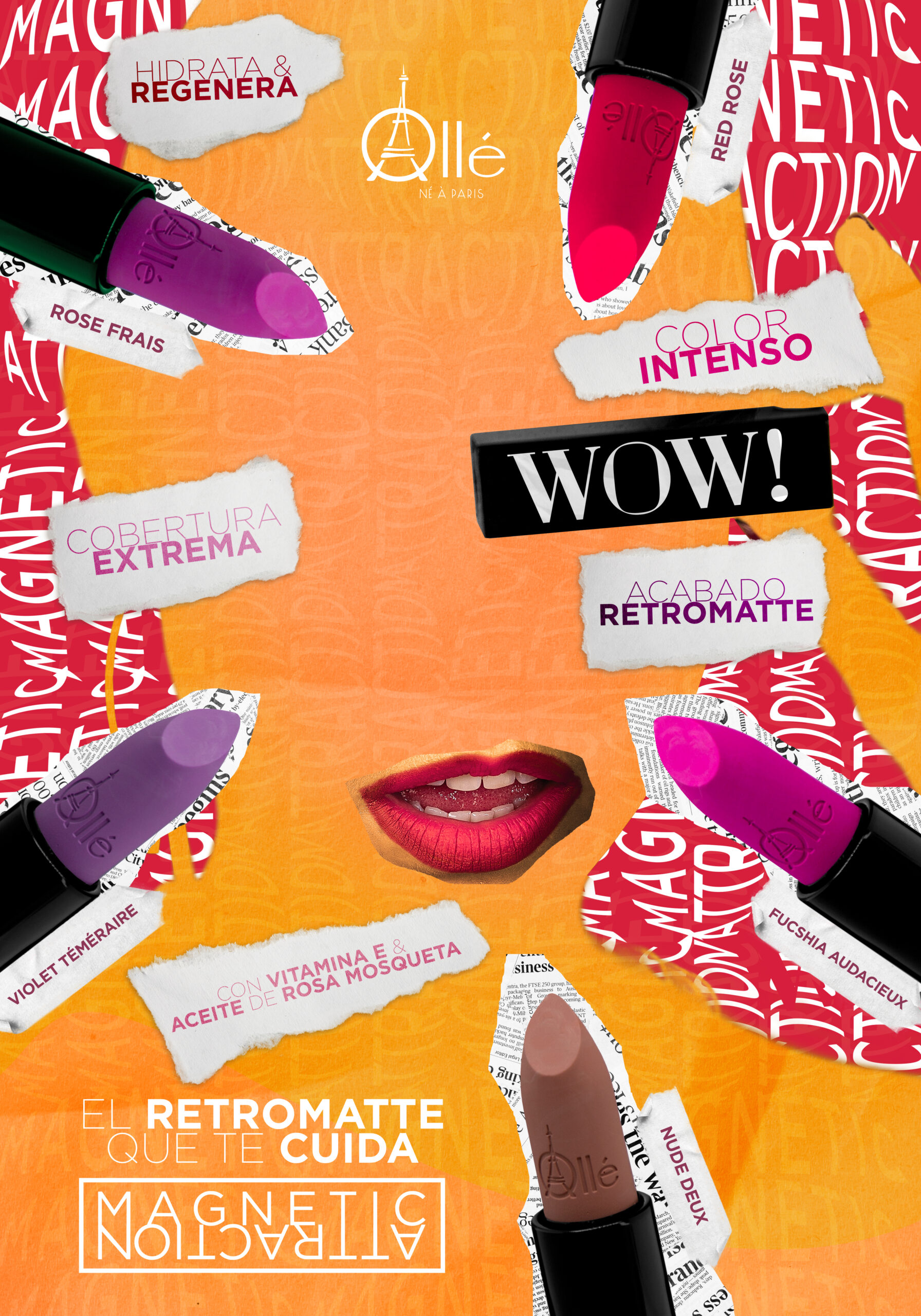 Ollé Né à Paris presenta su nueva colección de labiales RETROMATTE