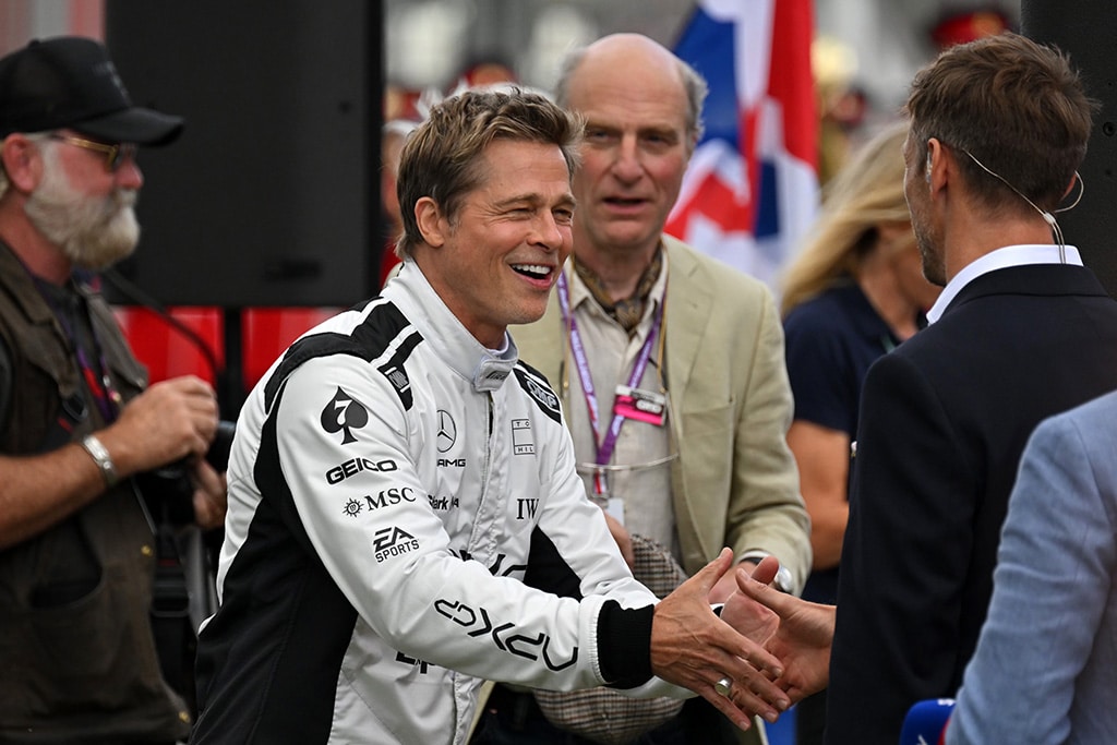 Brad Pitt respeta la F1 y emociona a los pilotos en Silverstone