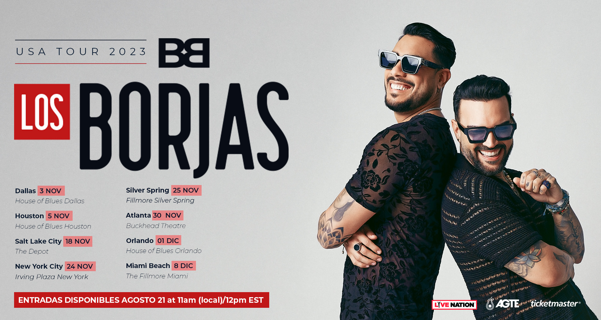 Luis Fernando y Ronald Borjas  recorrerán Estados Unidos con gira de conciertos