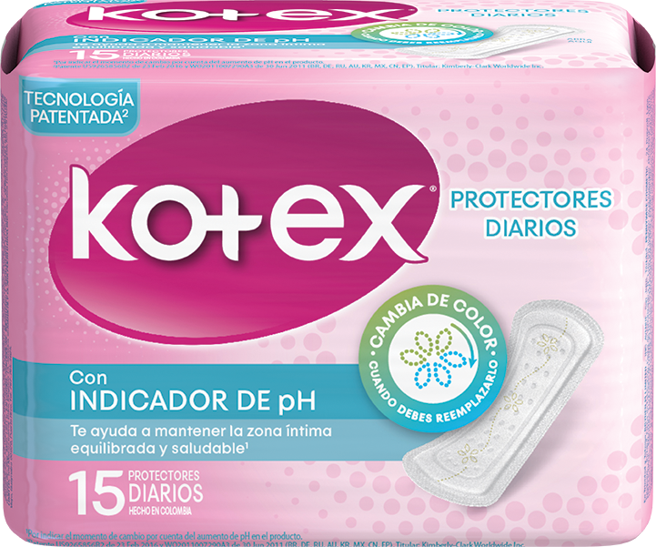 Kotex lanza primer protector que cambia de color  cuando debe ser reemplazado