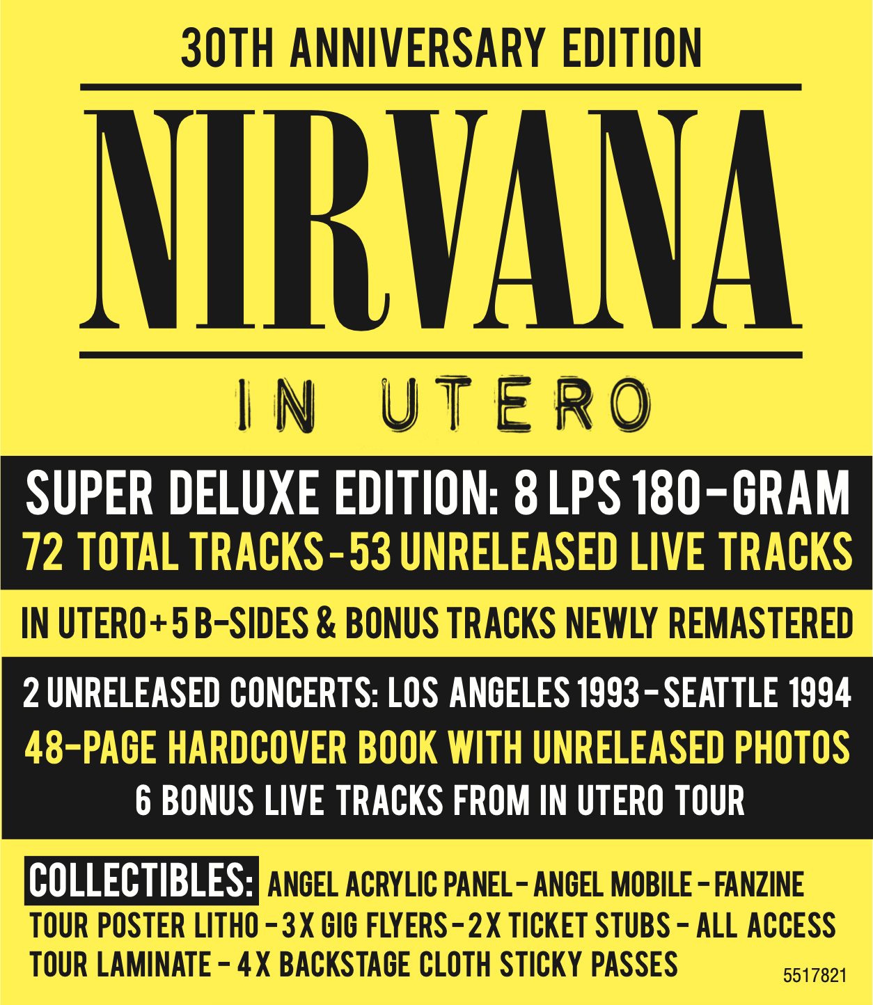 NIRVANA  In Utero: 30th Anniversary