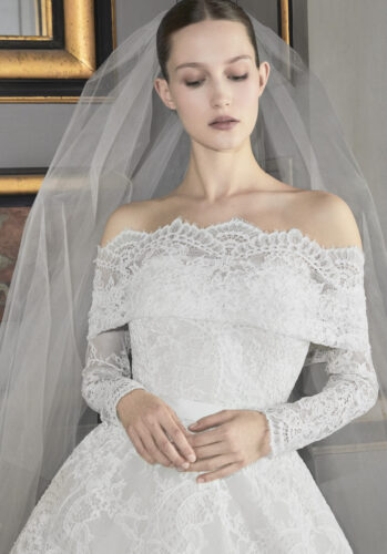 nordstrom long sleeve wedding dress Lara 51079 Gigi Romantic Long Sleeve Wedding Dress Ivory / 10